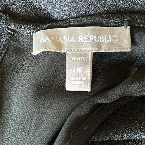 Banana Republic black mini dress with sheer top size 0P - Picture 8 of 9